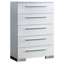 CLEMENTINE Glossy White Chest - Star USA Furniture Inc