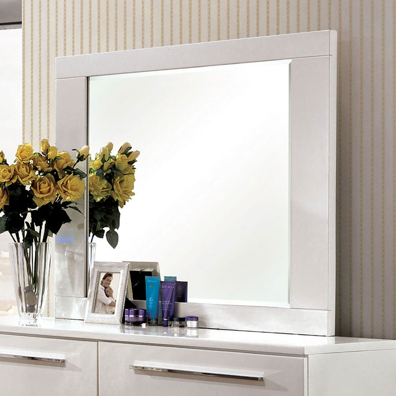 CLEMENTINE Glossy White Mirror