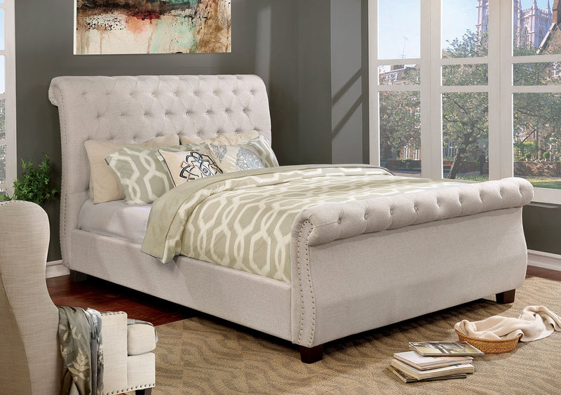 Emanuela Light Gray Full Bed - Star USA Furniture Inc