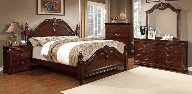 Mandura Cherry E.King Bed - Star USA Furniture Inc