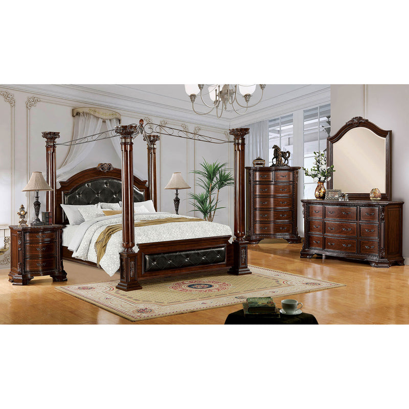 Mandalay Brown Cherry 5 Pc. Queen Bedroom Set w/ Chest