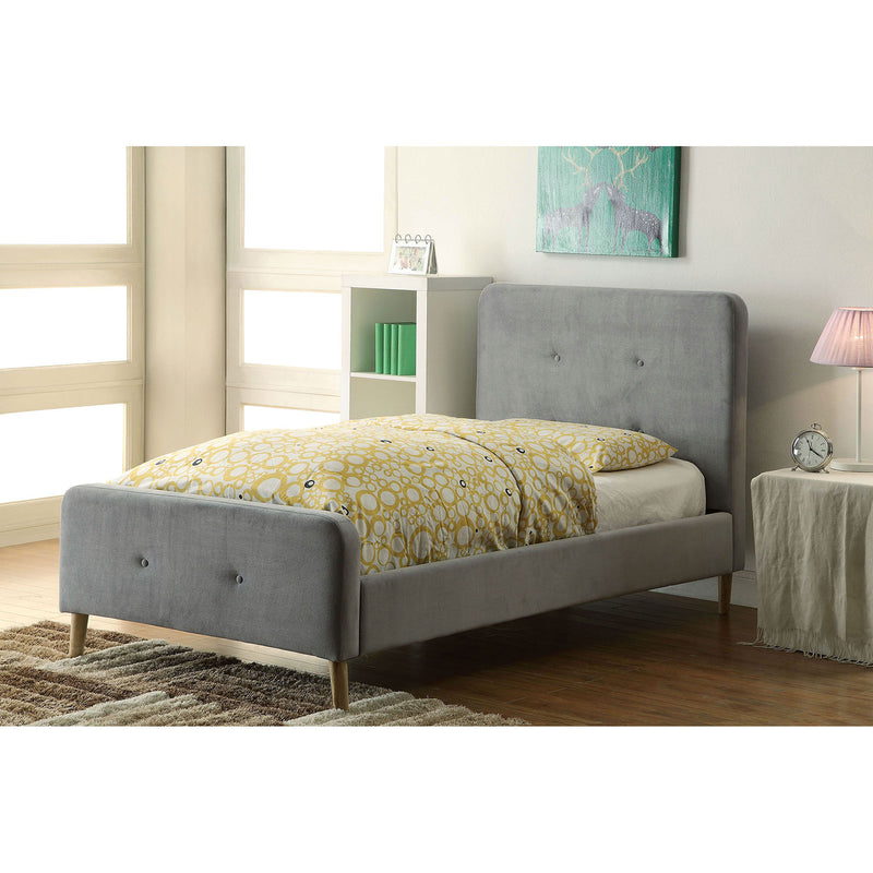 BARNEY Gray Twin Bed