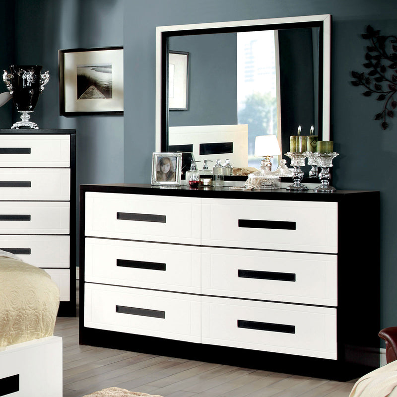 Rutger White/Black Dresser - Star USA Furniture Inc