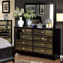 Golva Black/Gold Dresser w/ 6 Drawers - Star USA Furniture Inc