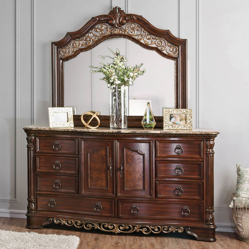 Menodora Brown Cherry Dresser - Star USA Furniture Inc