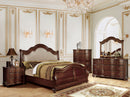 BELLAVISTA Brown Cherry 5 Pc. Queen Bedroom Set w/ 2NS - Star USA Furniture Inc