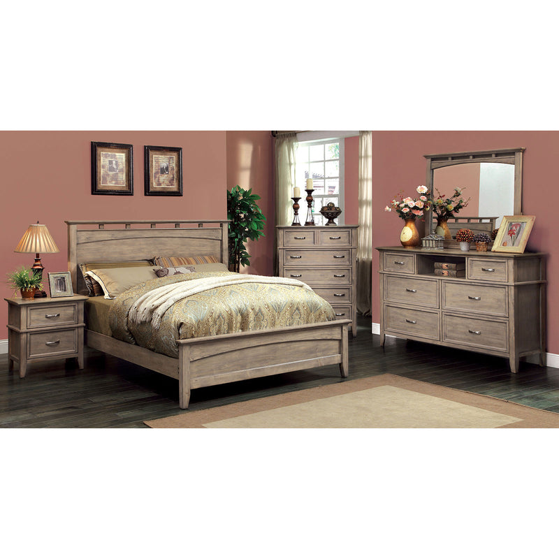 Loxley Weathered Oak 5 Pc. Queen Bedroom Set w/ 2NS