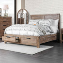 Wynton Weathered Light Oak Cal.King Bed - Star USA Furniture Inc