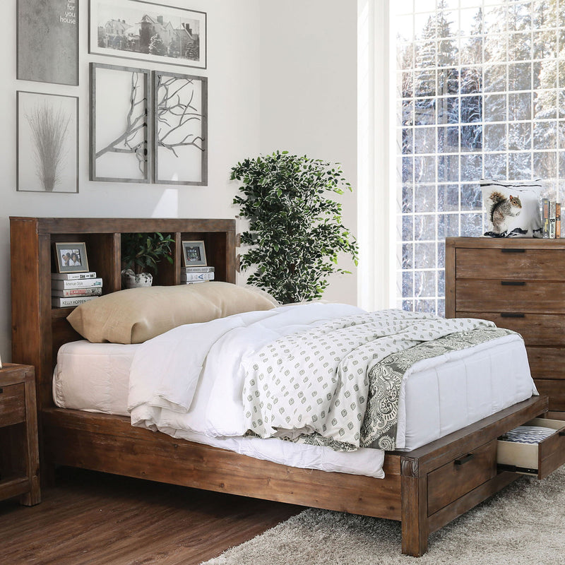 Mcallen Weathered Light Oak E.King Bed - Star USA Furniture Inc