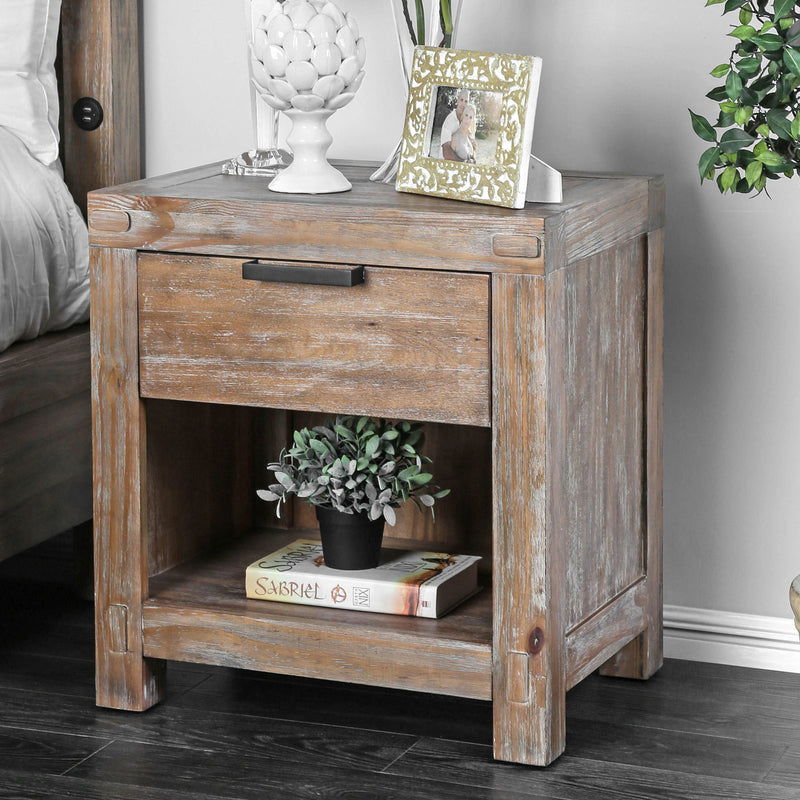 Wynton Weathered Light Oak Night Stand - Star USA Furniture Inc