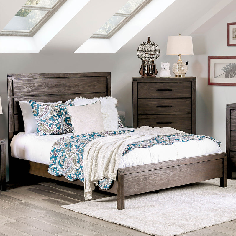 Rexburg Wire-Brushed Rustic Brown Twin Bed