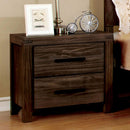 Rexburg Wire-Brushed Rustic Brown Night Stand - Star USA Furniture Inc