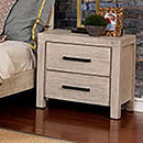 Strasburg Wire-Brushed White Night Stand - Star USA Furniture Inc