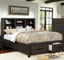 Strasburg Wire-Brushed Brushed Rustic Brown E.King Bed - Star USA Furniture Inc