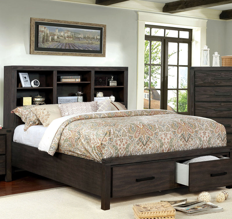 Strasburg Wire-Brushed Brushed Rustic Brown E.King Bed