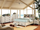 Strasburg Wire-Brushed White 4 Pc. Queen Bedroom Set - Star USA Furniture Inc