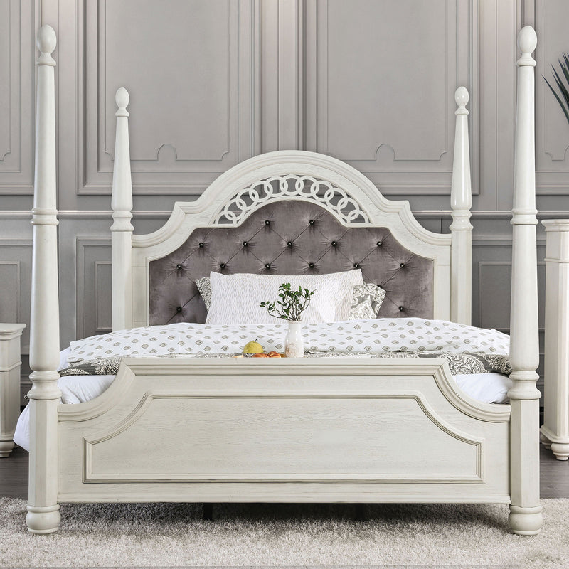 Fantasia Antique White Cal.King Bed