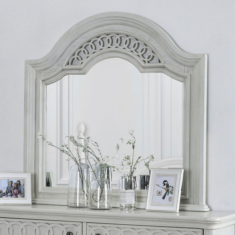 Fantasia Antique White Mirror