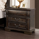 Genevieve Distressed Walnut Night Stand - Star USA Furniture Inc