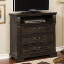 Genevieve Distressed Walnut Media Chest - Star USA Furniture Inc