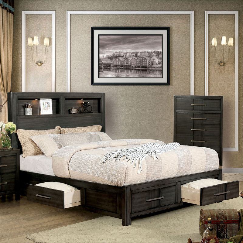 Karla Gray Cal.King Bed - Star USA Furniture Inc