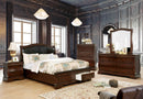 Merida Brown Cherry 5 Pc. Queen Bedroom Set w/ 2NS - Star USA Furniture Inc