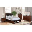 Knighton Brown Cherry/Dark Brown 5 Pc. Queen Bedroom Set w/ 2NS - Star USA Furniture Inc