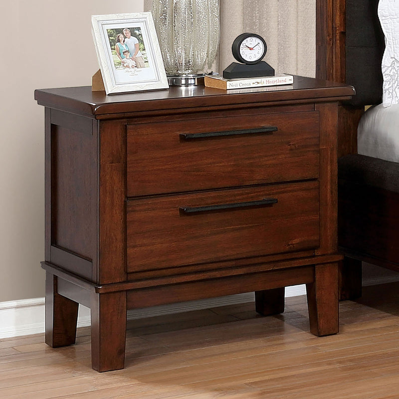Knighton Brown Cherry Night Stand w/ USB Outlet