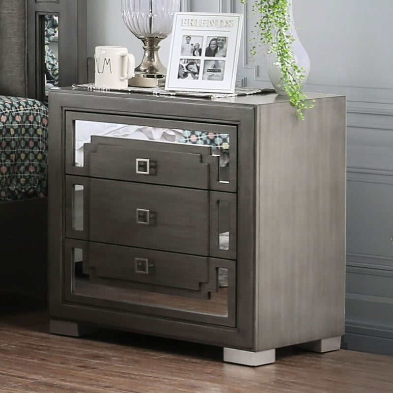 Jeanine Gray Night Stand w/ USB Outlet