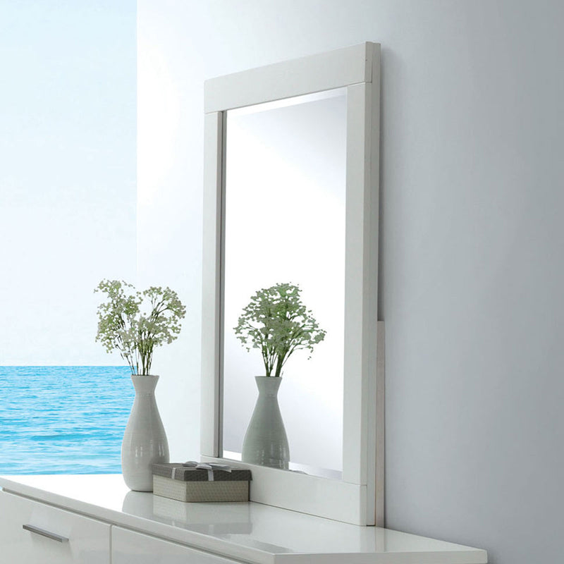 Christie Glossy White Mirror - Star USA Furniture Inc