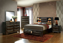 NIKOMEDES Espresso 5 Pc. Queen Bedroom Set w/ 2NS - Star USA Furniture Inc