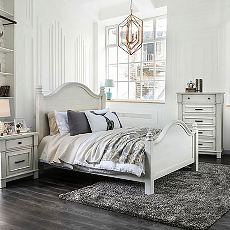 Daria Antique White Cal.King Bed