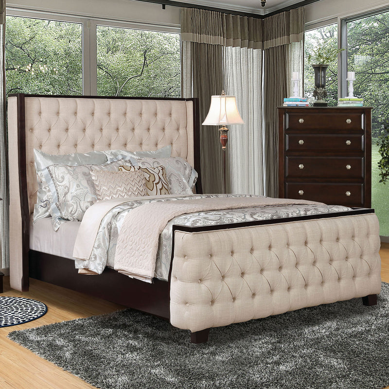 Camille Beige Full Bed - Star USA Furniture Inc