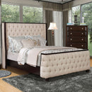 Camille Beige E.King Bed - Star USA Furniture Inc