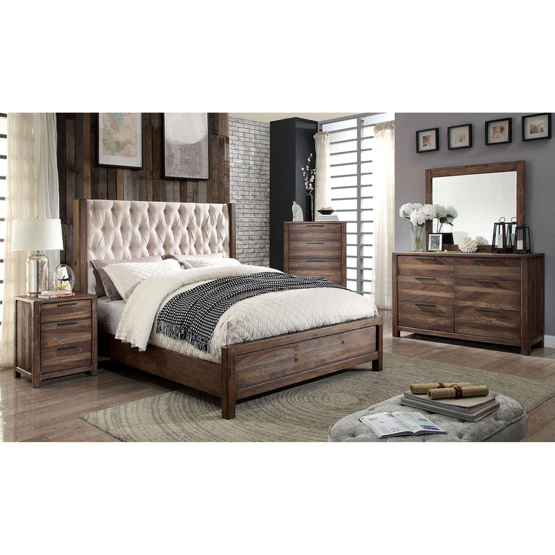 Hutchinson Rustic Natural Tone/Beige E.King Bed - Star USA Furniture Inc