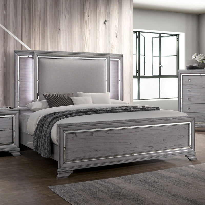 Alanis Light Gray Queen Bed