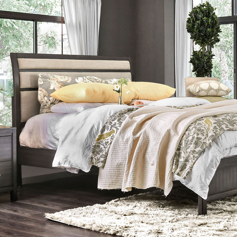 Berenice Gray/Beige Queen Bed - Star USA Furniture Inc