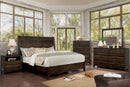 Agapetos Walnut 5 Pc. Queen Bedroom Set w/ 2NS - Star USA Furniture Inc