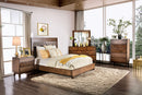 Kallisto Chestnut Brown/Beige 5 Pc. Queen Bedroom Set w/ 2NS - Star USA Furniture Inc