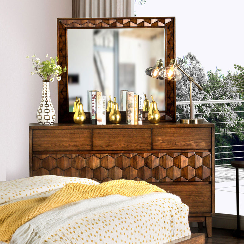 chestnut brown dresser Gage 9-Drawer Dresser in Chestnut B-15580-5-DR by Elements International at Blocker's Furniture