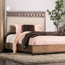 Kallisto Chestnut Brown/Beige E.King Bed - Star USA Furniture Inc