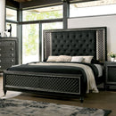 Demetria Metallic Gray Cal.King Bed - Star USA Furniture Inc