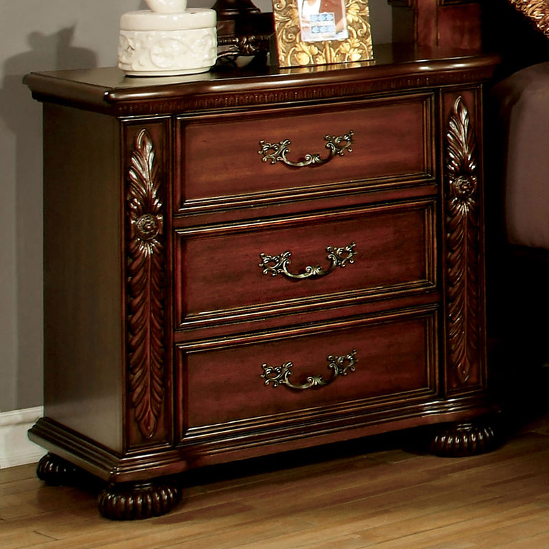 ARTHUR Brown Cherry Night Stand - Star USA Furniture Inc