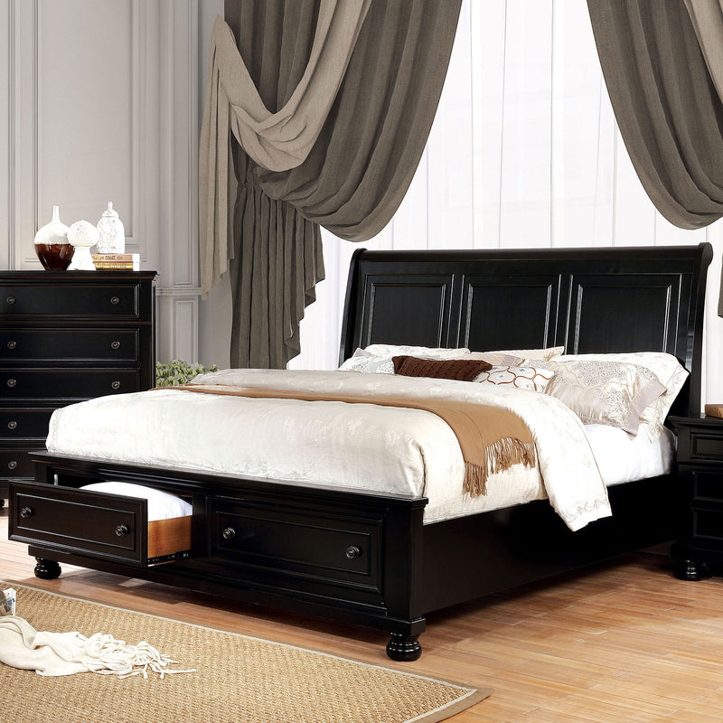 Castor Black Queen Bed