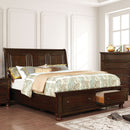 Castor Brown Cherry Cal.King Bed - Star USA Furniture Inc