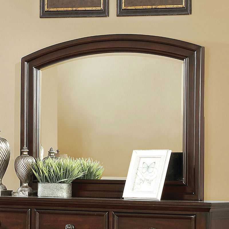 Castor Brown Cherry Mirror - Star USA Furniture Inc