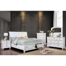 Castor White 5 Pc. Queen Bedroom Set w/ 2NS - Star USA Furniture Inc