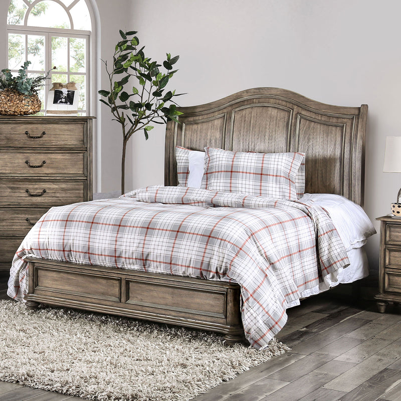BELGRADE II Rustic Natural Tone Cal.King Bed - Star USA Furniture Inc