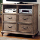 BELGRADE I Rustic Natural Tone Media Chest - Star USA Furniture Inc