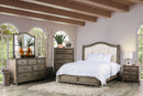 BELGRADE II Rustic Natural Tone/Ivory 5 Pc. Queen Bedroom Set w/ 2NS - Star USA Furniture Inc